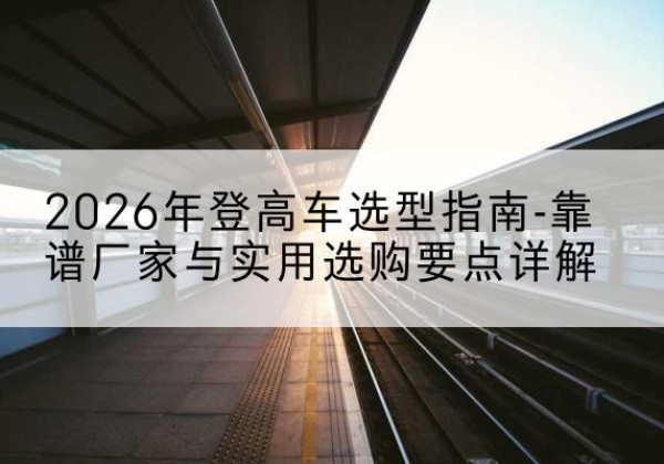 增城登高车厂家推荐-2026年登高车选型指南-靠谱厂家与实用选购要点详解